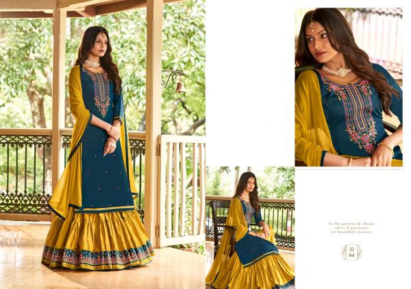 Rangoon Sangeet Silk Designer Embroidery Readymade Salwar 